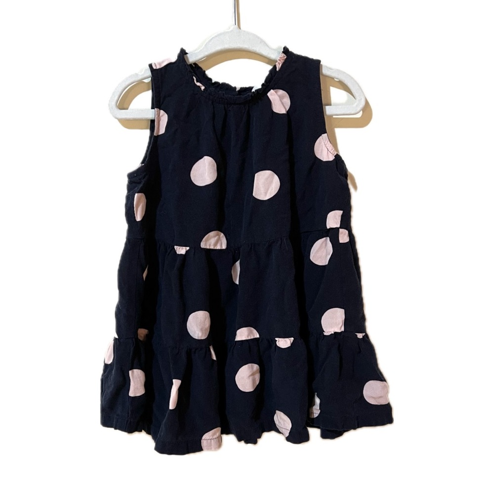 LOFT | Toddler Girls’ Navy + Pink Polka Dot Sleeveless Blouse